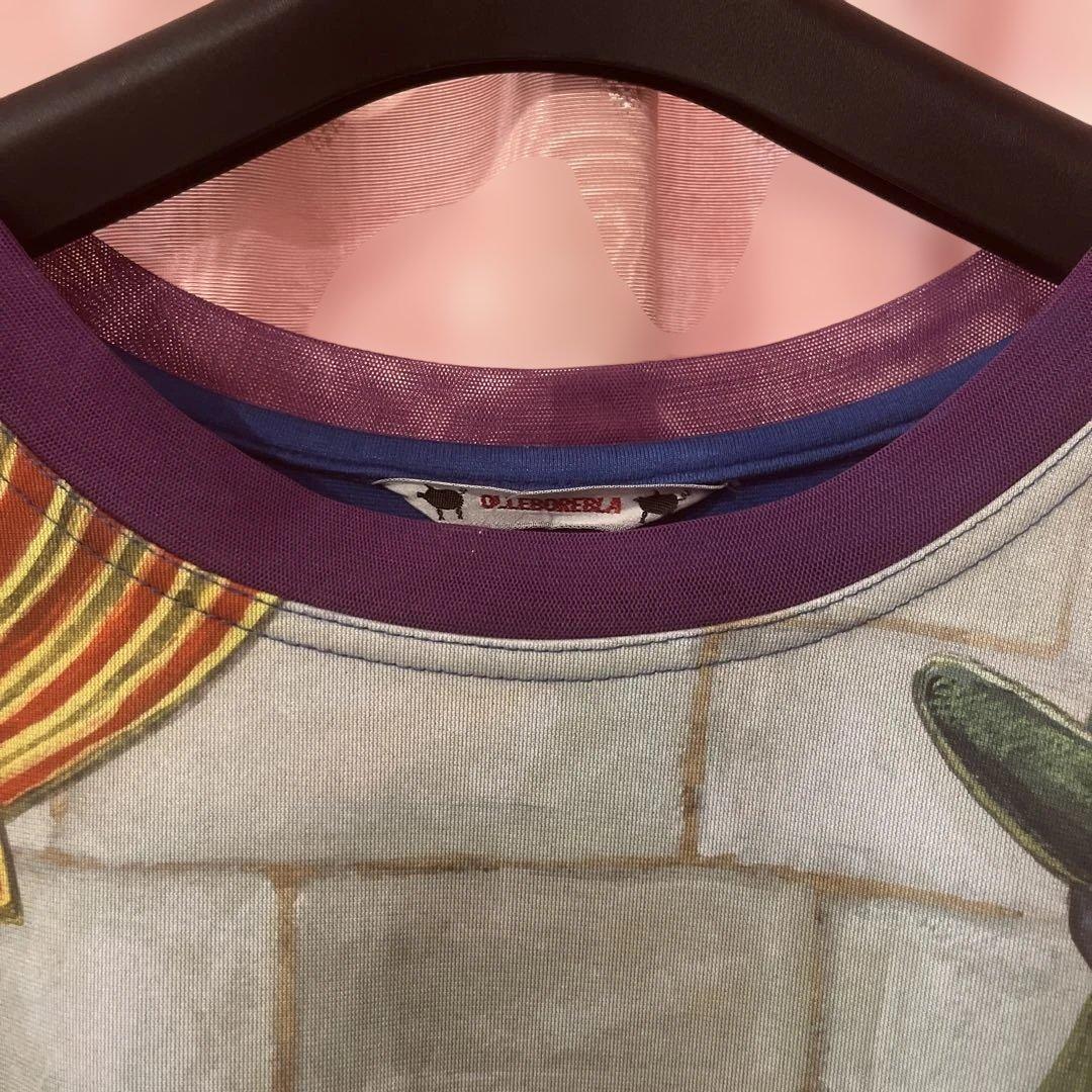 OLLEBOREBLAアルベロベロ長袖プリントチュニックカットソー