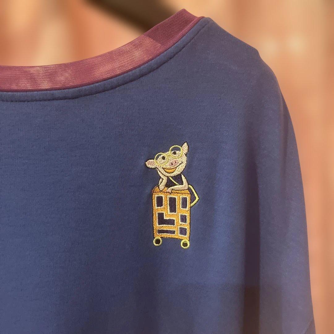 OLLEBOREBLAアルベロベロ長袖プリントチュニックカットソー