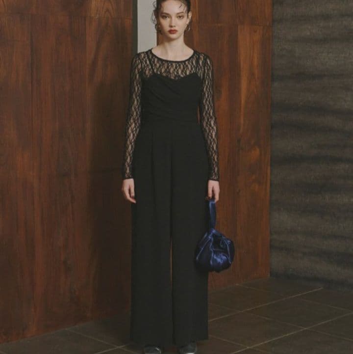 【連休限定価格】 ANDRESD クロスオールインワンドレス ワンピース 結婚式