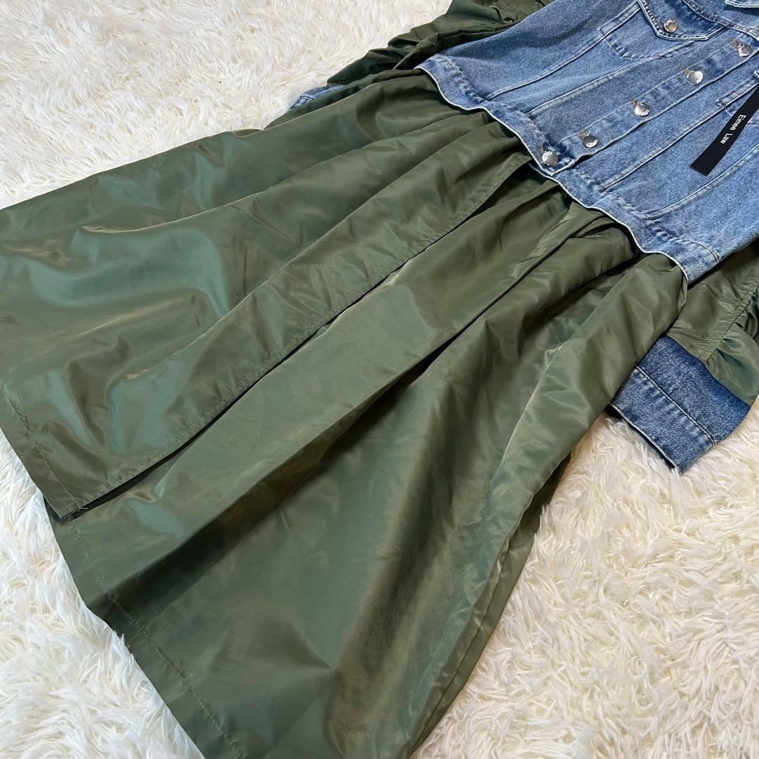 【新品タグ付】Eimee Law デニム異素材ドッキングワンピースコート