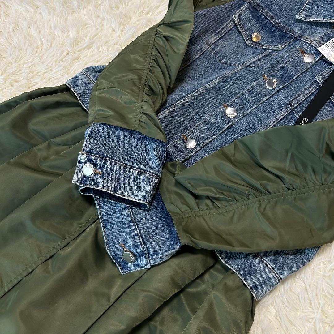 【新品タグ付】Eimee Law デニム異素材ドッキングワンピースコート