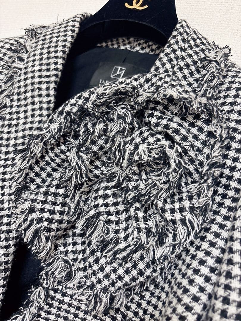 未使用級　美品TAE ASHIDA 2022　ツイードアシンメトリー ジャケット