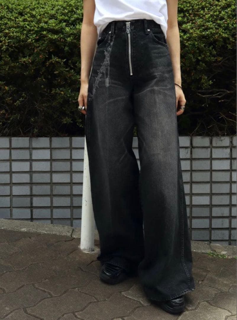 MASU BAGGY JEANS (FADED BLACK) サイズ48