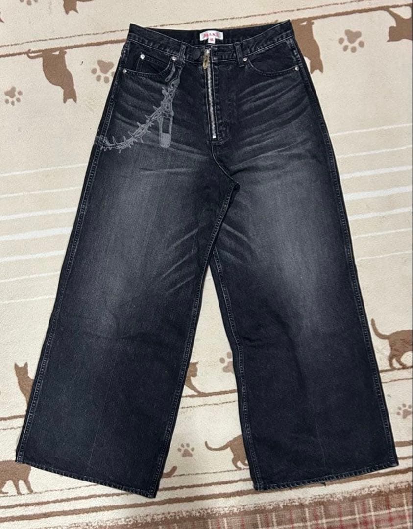 MASU BAGGY JEANS (FADED BLACK) サイズ48