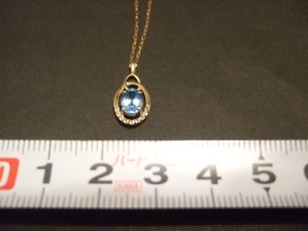 ベリテ　K10YG ブルートパーズ/ホワイトトパーズ ネックレス