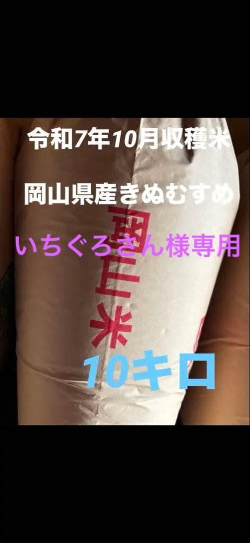 いちぐろさんです＊岡山県産きぬむすめ（農薬化学肥料除草剤不使用米）玄米