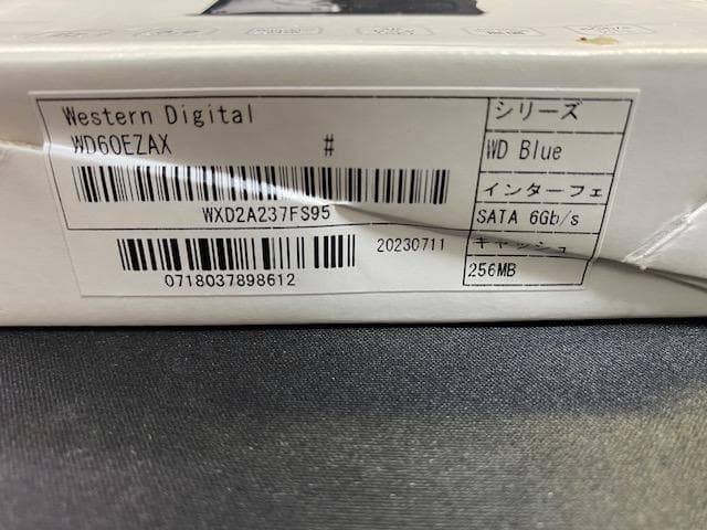 中古 WD Blue 3.5インチHDD WD60EZAX 6TB