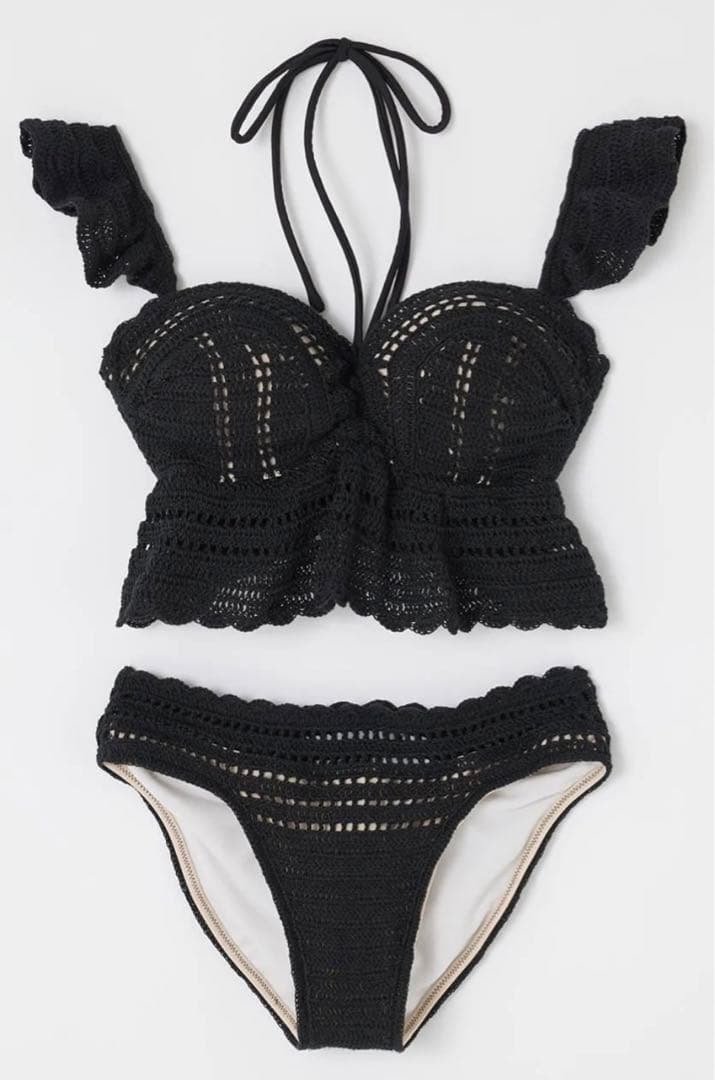 rienda バイカラークロシェバンドゥカップ bikini