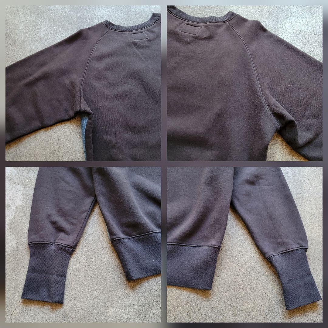 スッパマン様EVISU 廃盤モデル デニム切り替え スウェット ラグランスリーブ