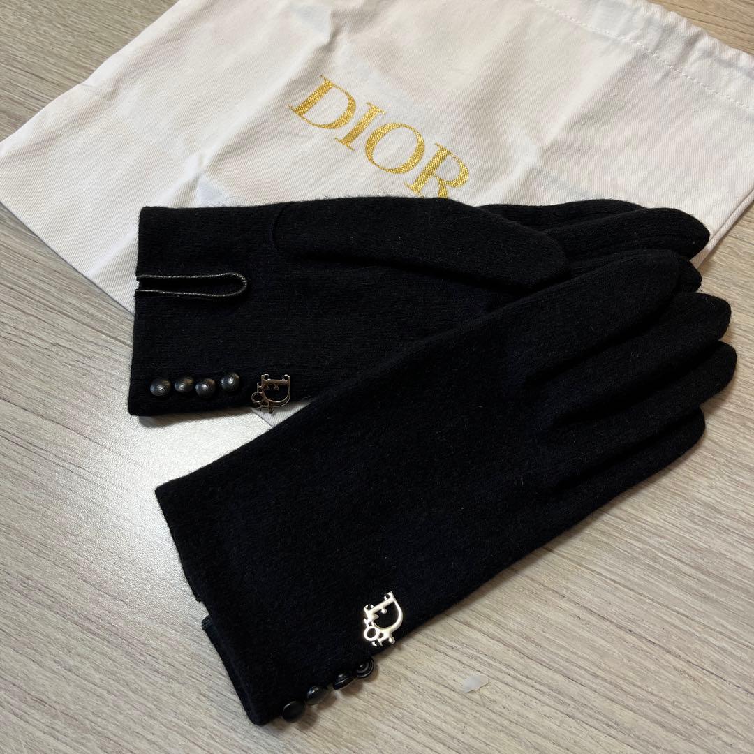DIOR カシミア ブラックグローブ