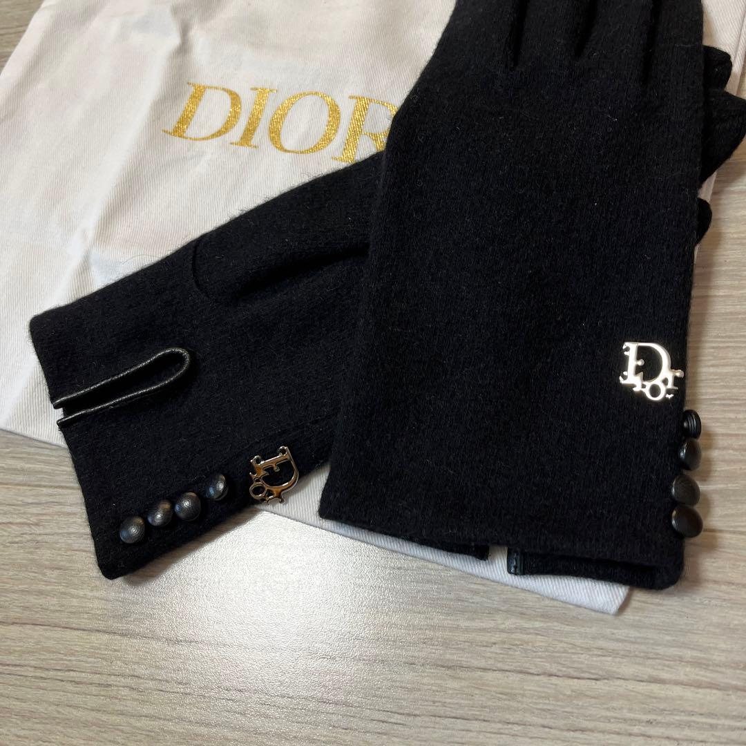 DIOR カシミア ブラックグローブ