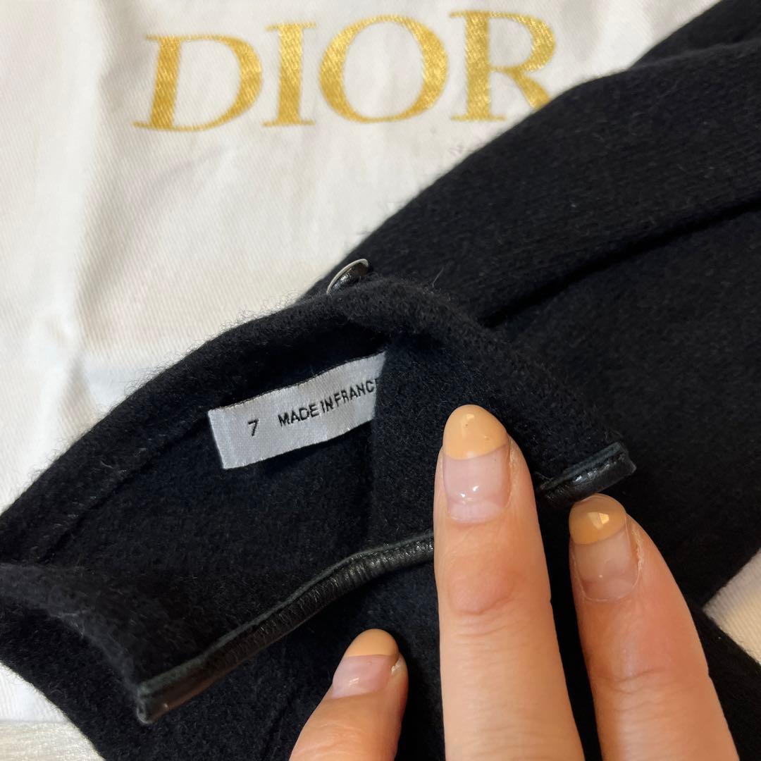 DIOR カシミア ブラックグローブ