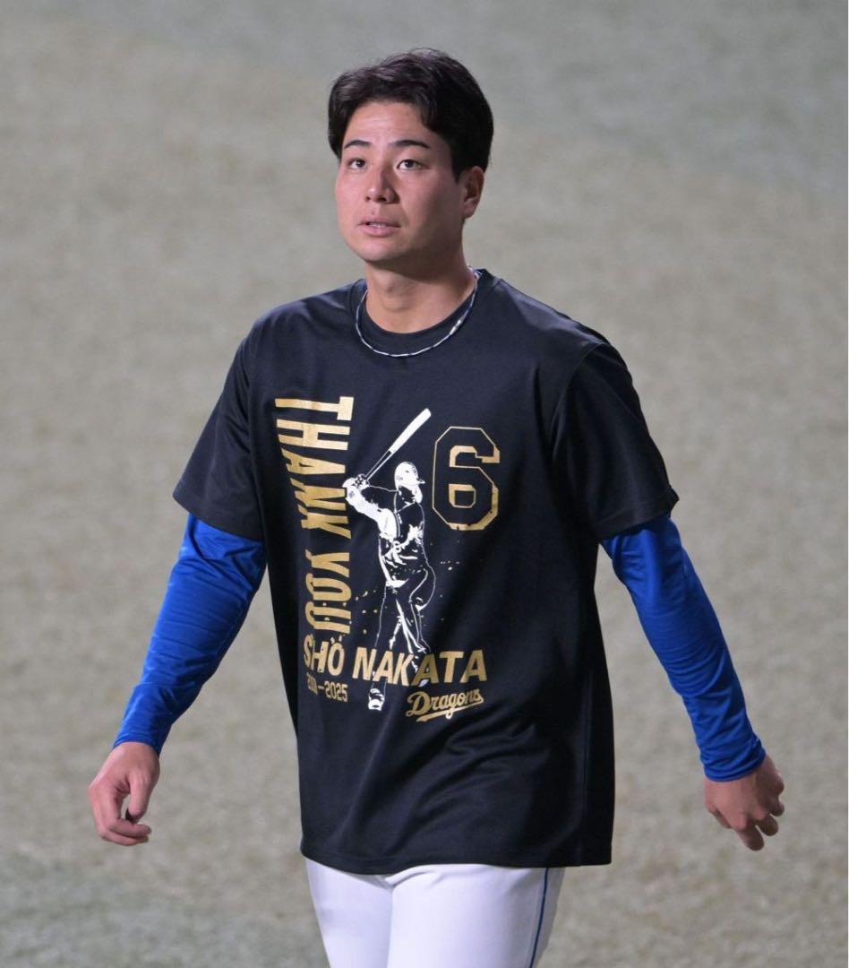 「THANK YOU」「SHO NAKATA」中田翔 引退Tシャツ 未使用