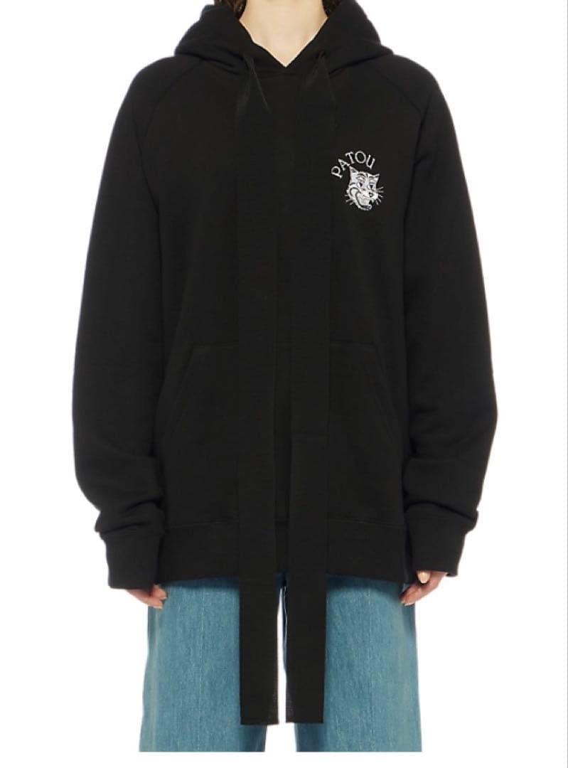 PATOU×Onitsuka Tigerブラック パーカー フード付き