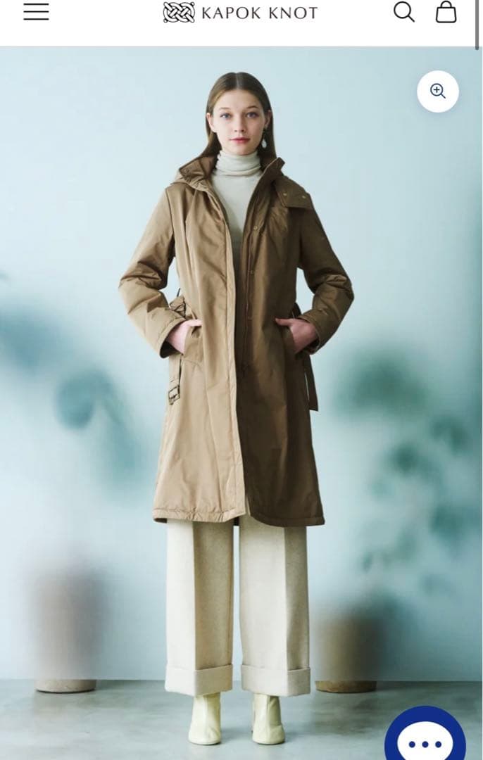 カポックノット　ウエストマークパーカーコート