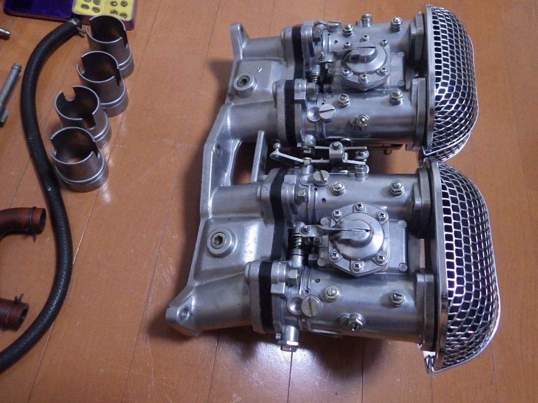 【当時物】トヨタ純正SOLEXソレックス40Φ２連4型+2TG用インマニ付