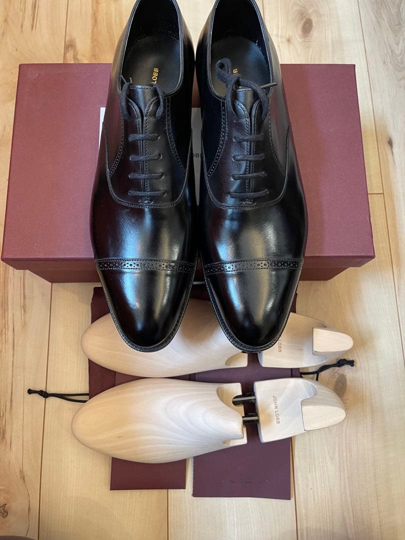 英国製新品JOHN LOBBジョンロブ フィリップ2黒色最高級ライン UK8.5