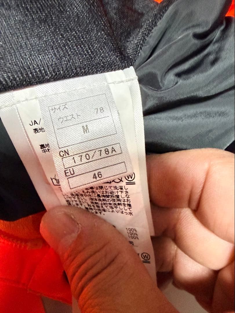 オンヨネ　デモ用スキーウェア上下　170cm ウエスト76 Mサイズ オレンジ