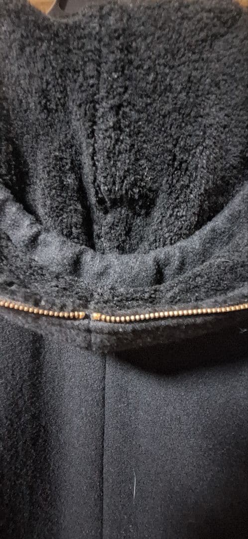 ★ピッコーネ ♪ウールフーデッドコート42サイズ★美品ブラック