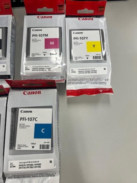 Canon PFI-107 インクカートリッジ 　 8個セット
