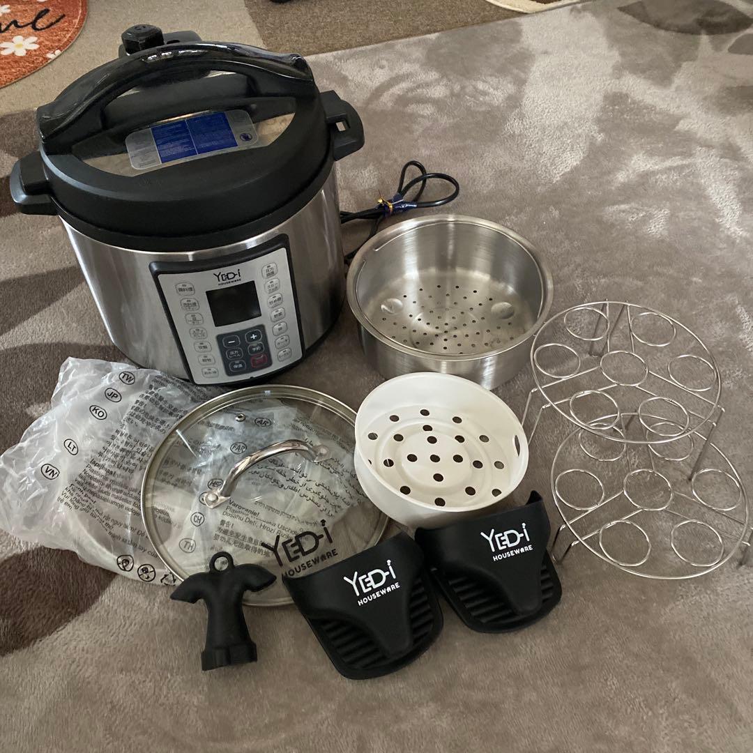【限定値下げ】YED-i 電気圧力鍋 6L 付属品あり