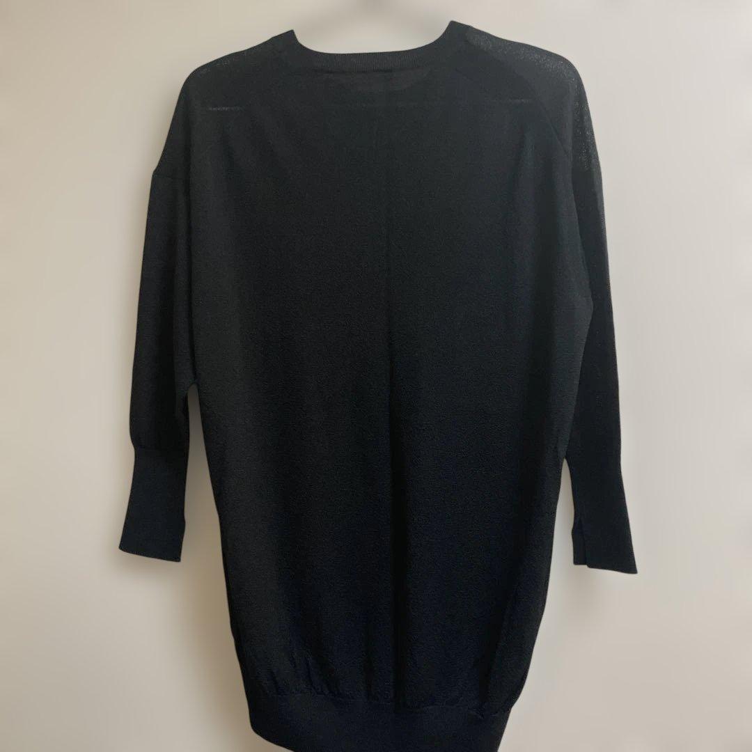 美品　セオリーリュクス　ブラック　黒　カットソー　トップス　シンプル　38号