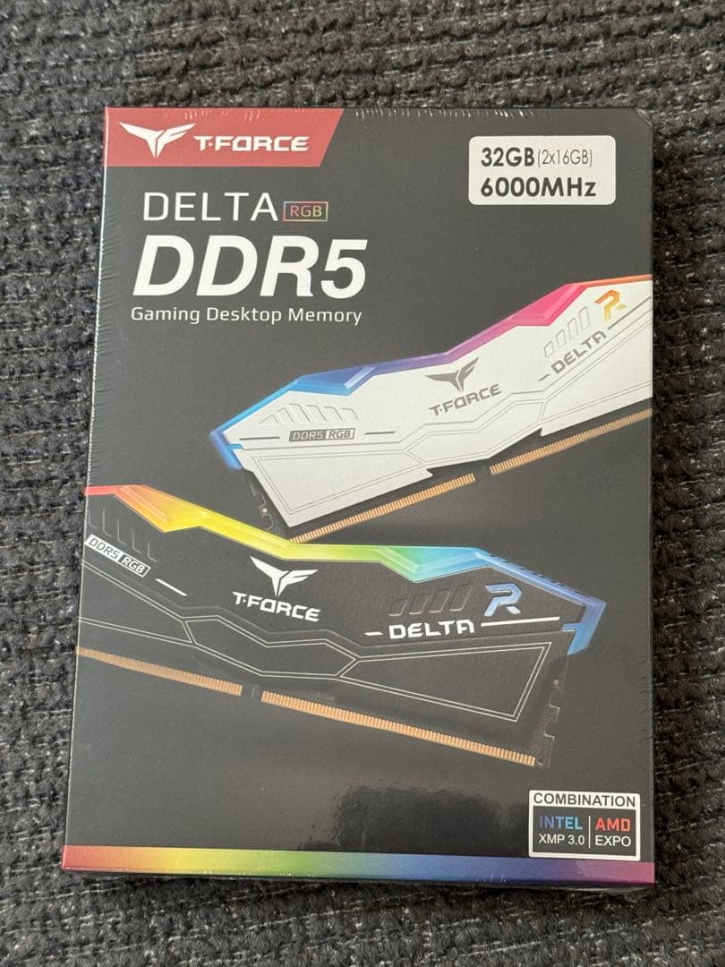 メモリー T-FORCE DELTA RGB DDR5 32GB 6000MHz