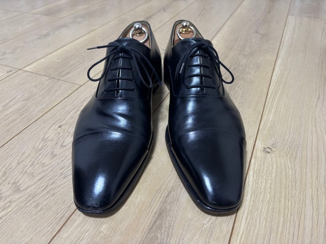 マグナーニ MAGNANNI 内羽根 ストレートチップ ブラック 43