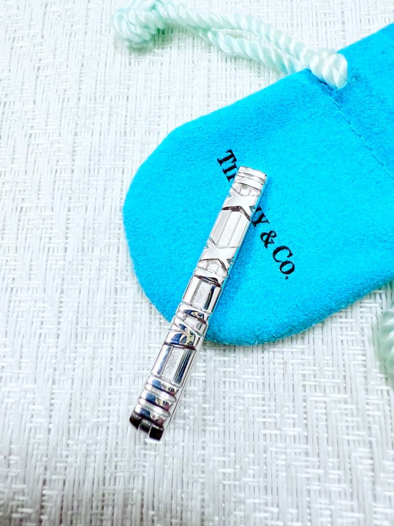 ティファニー　アトラス　925 ロゴ ネクタイピン　タイピン 研磨洗浄済み　美品