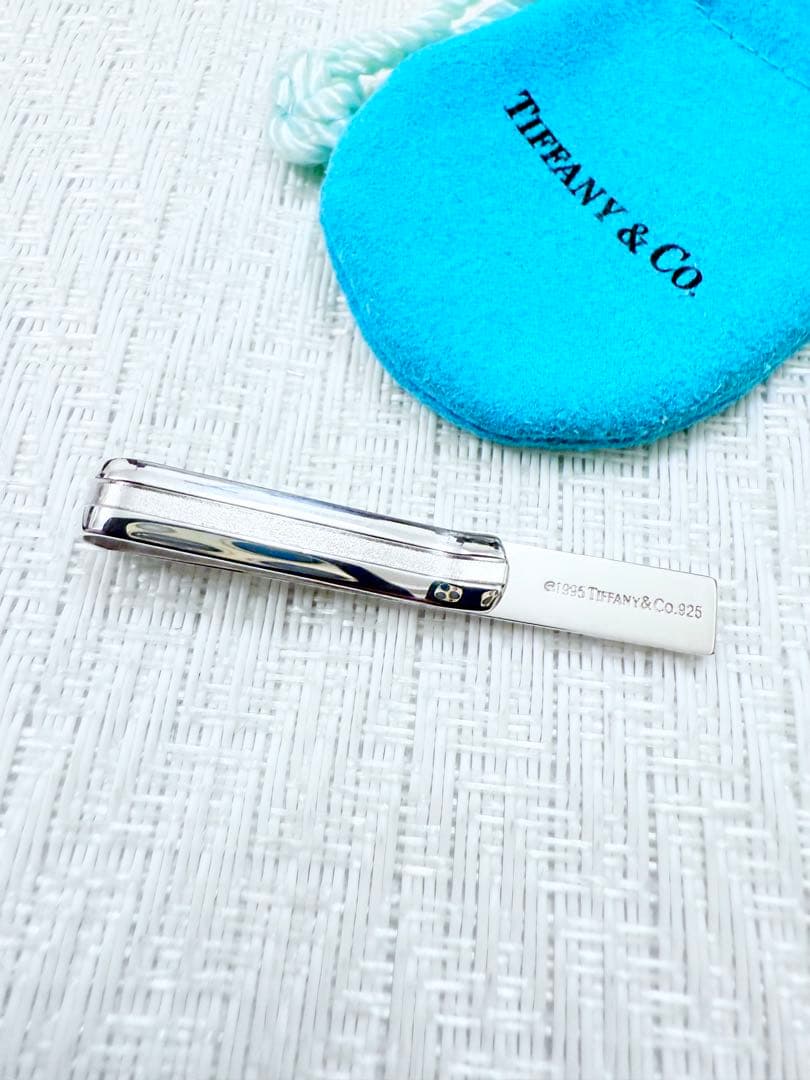 ティファニー　アトラス　925 ロゴ ネクタイピン　タイピン 研磨洗浄済み　美品