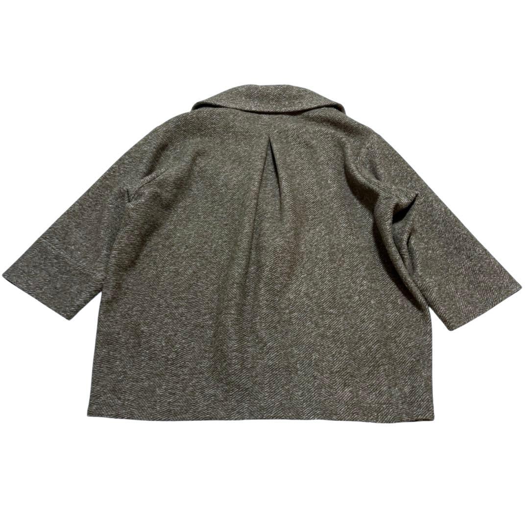 美品 Spick & Span Wスライバーヘリンボーンミドルコート 38