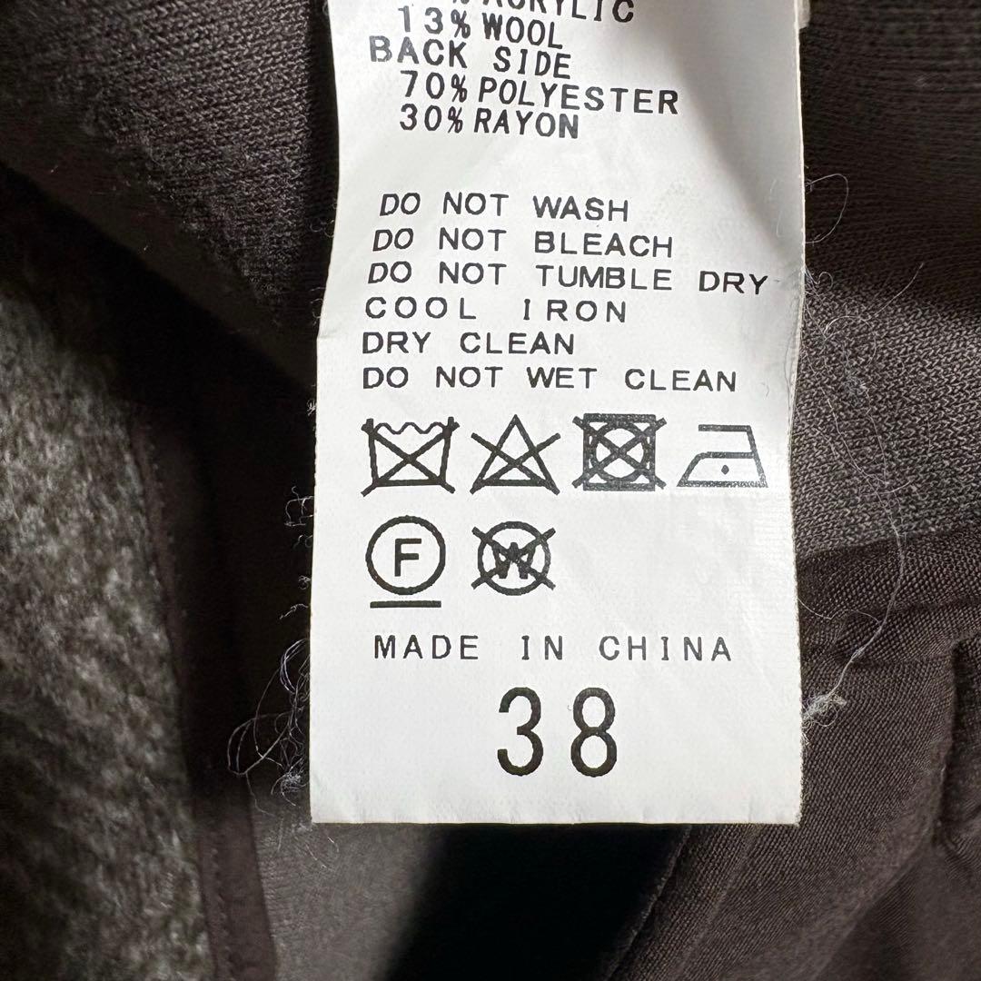 美品 Spick & Span Wスライバーヘリンボーンミドルコート 38