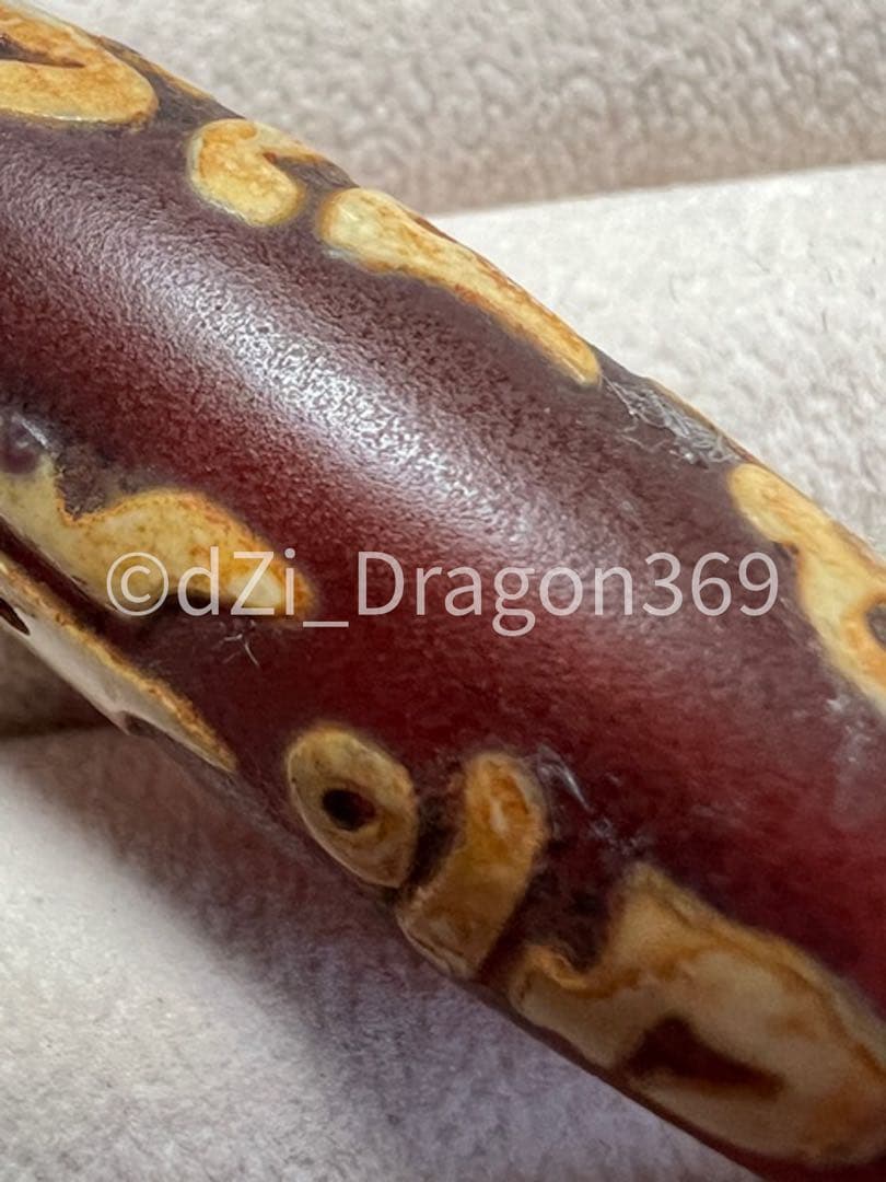 【一点限り】dZI ジービーズ 西蔵 赤瑪瑙 彫刻 金剛杵六字真言天珠