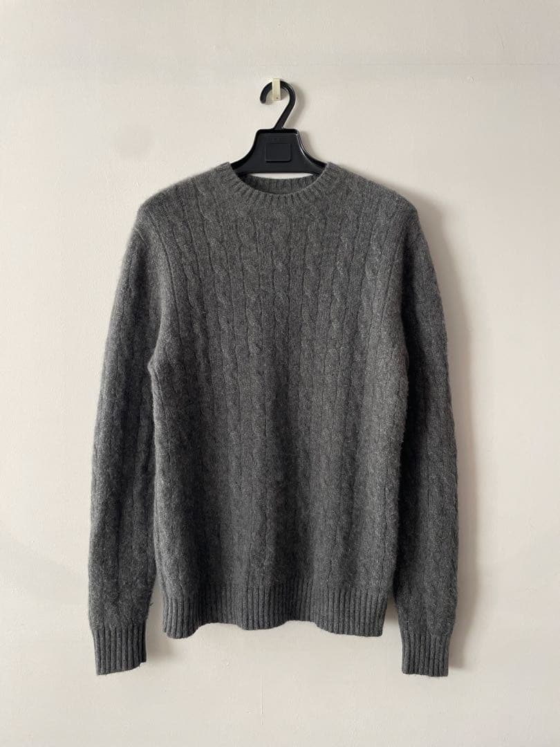 h*a様 希少◎80s ballantyne バランタインカシミヤ ケーブルニッ