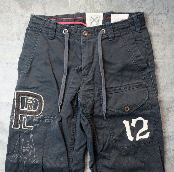 90s【ポロ ラルフローレン】 パラシュート カーゴパンツ ブラック y2k