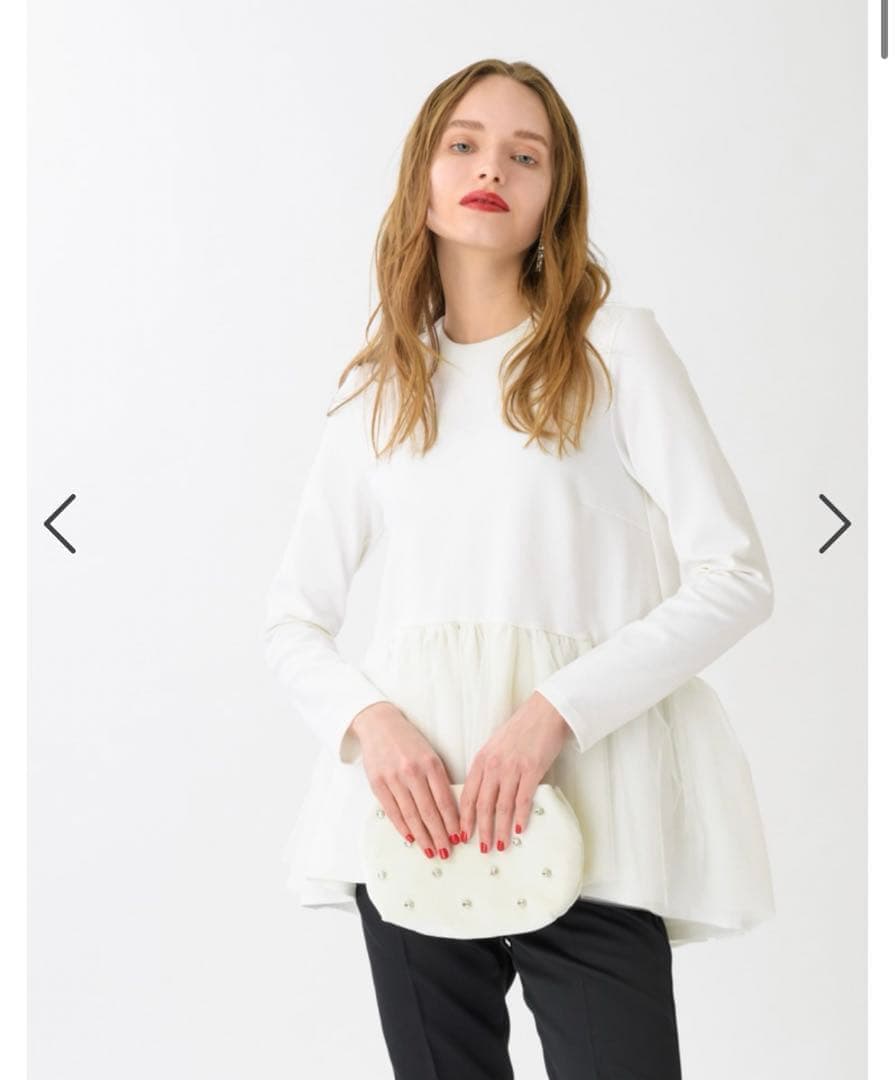 新品・タグ付き　ツルバイマリコオイカワ　Honey ホワイト 36 トップス