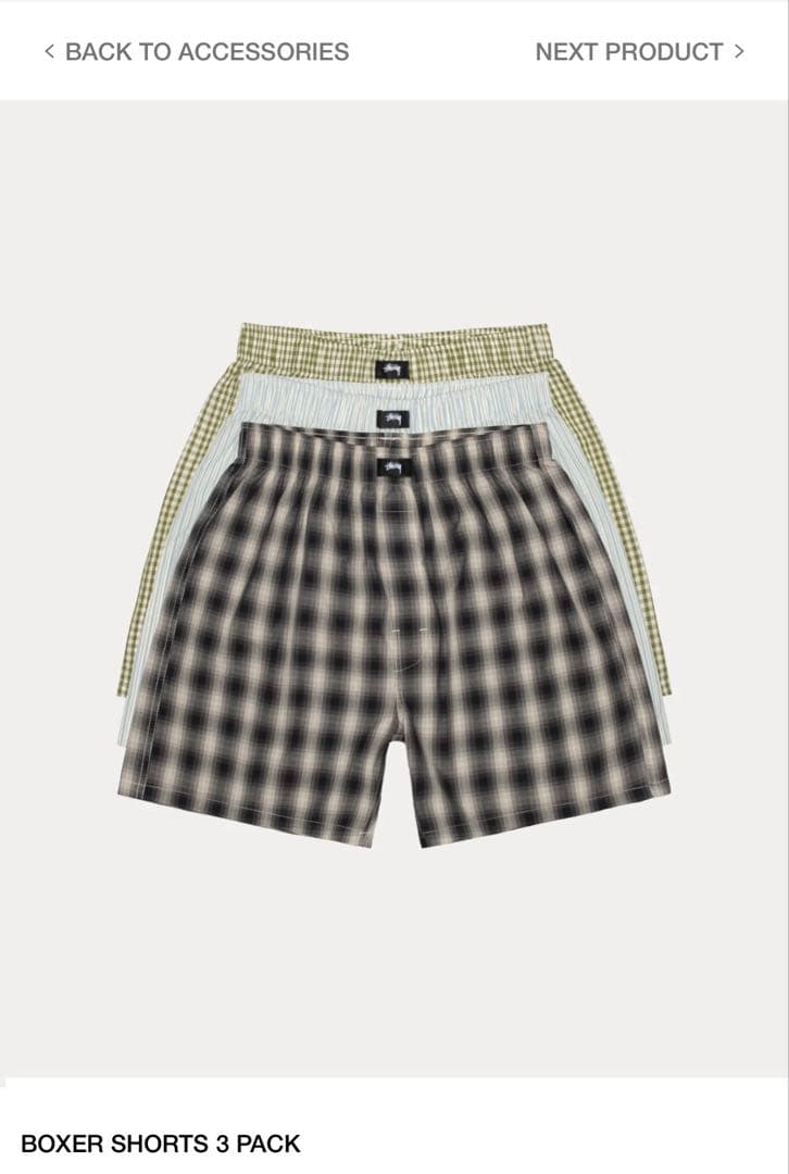 Stussy BOXER SHORT 3pac Sサイズ