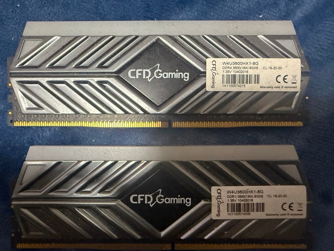 CFD Gaming DDR4 8GB✖️2枚16GB メモリ 3600MHz