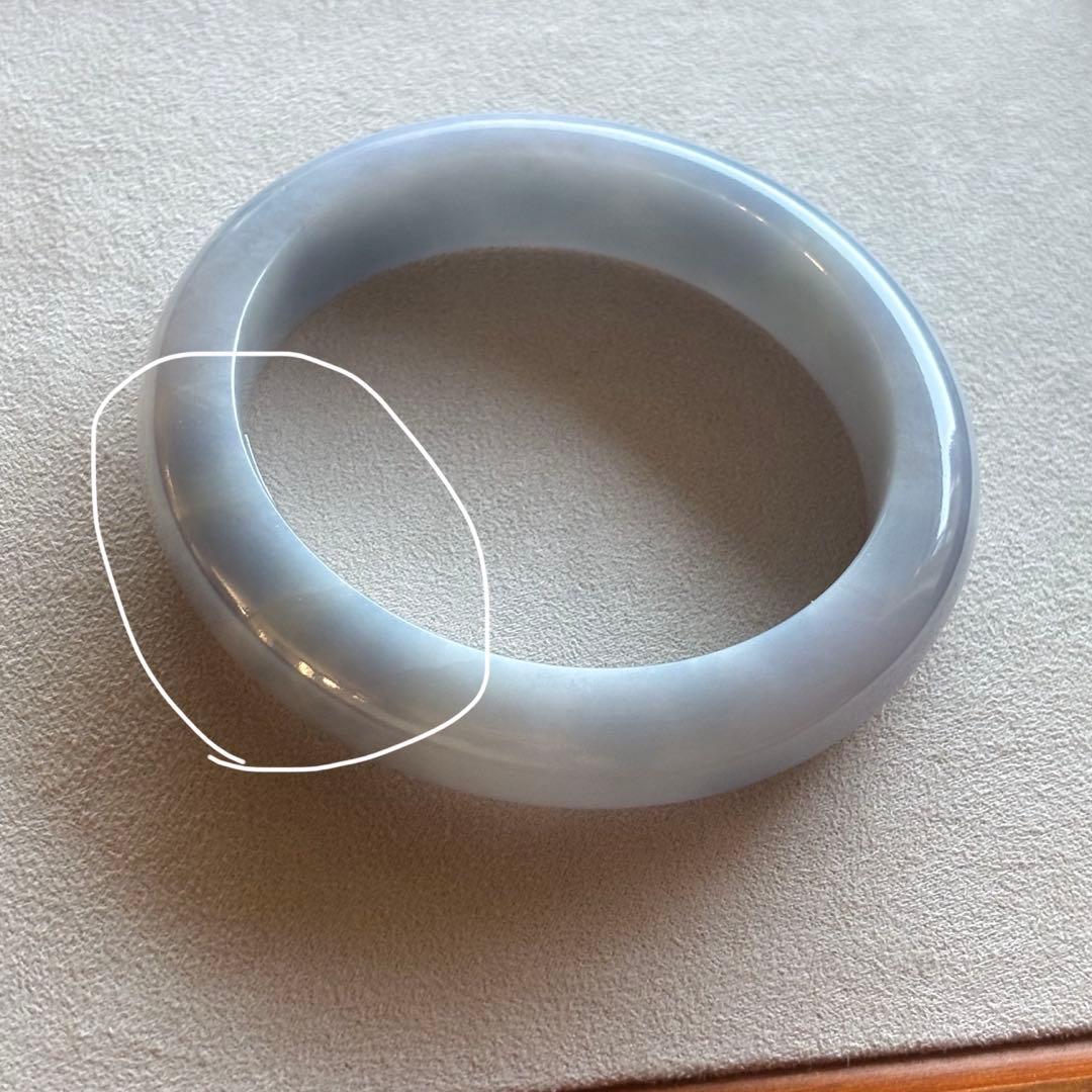 Alicia-shiva　ミャンマー産天然本翡翠A貨糯氷種紫色 バングル