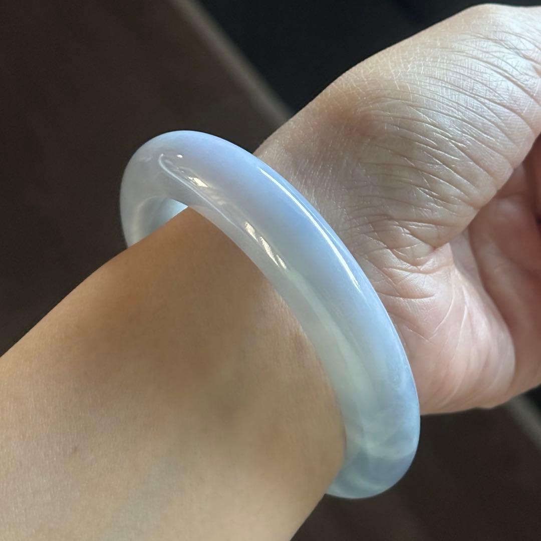 Alicia-shiva　ミャンマー産天然本翡翠A貨糯氷種紫色 バングル