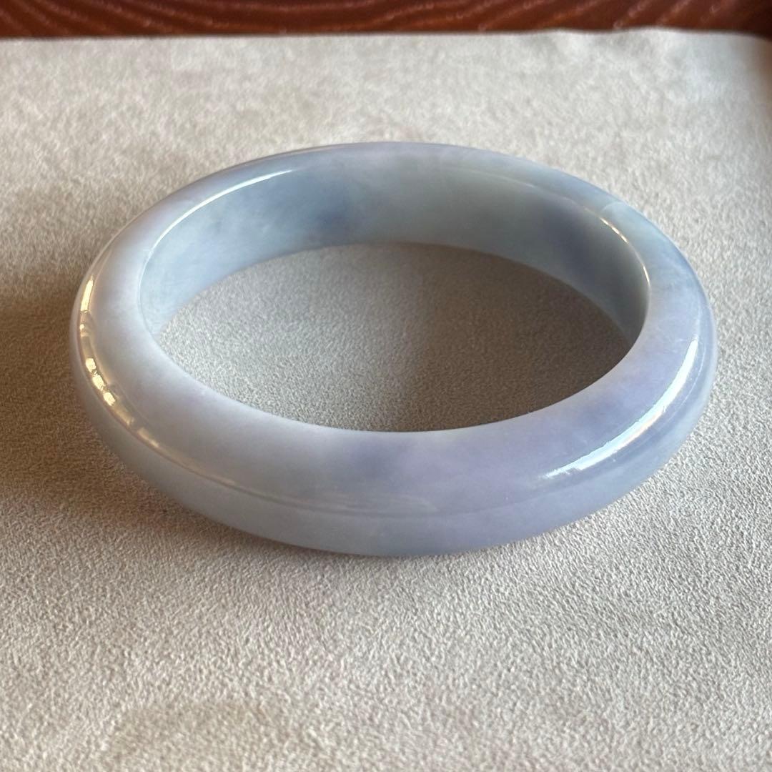 Alicia-shiva　ミャンマー産天然本翡翠A貨糯氷種紫色 バングル