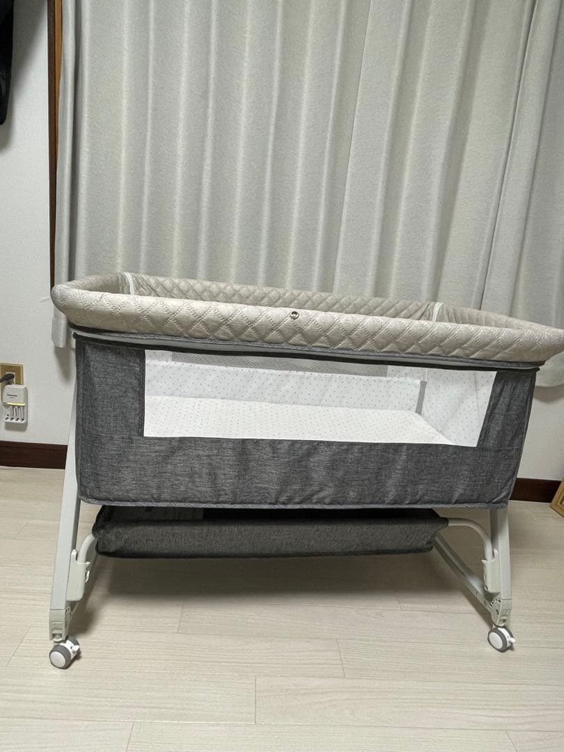 KINO LINPO ベビーベッド グレー