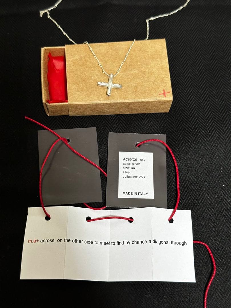 ☆25SS ma+ シルバークロス　エムエークロス☆