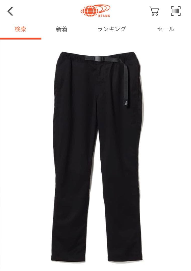 BEAMS Gramicci / スラックス 23FW ビームス 黒 XL