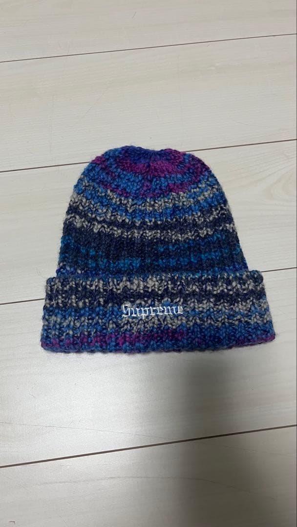 Supreme ニットビーニー 青紫