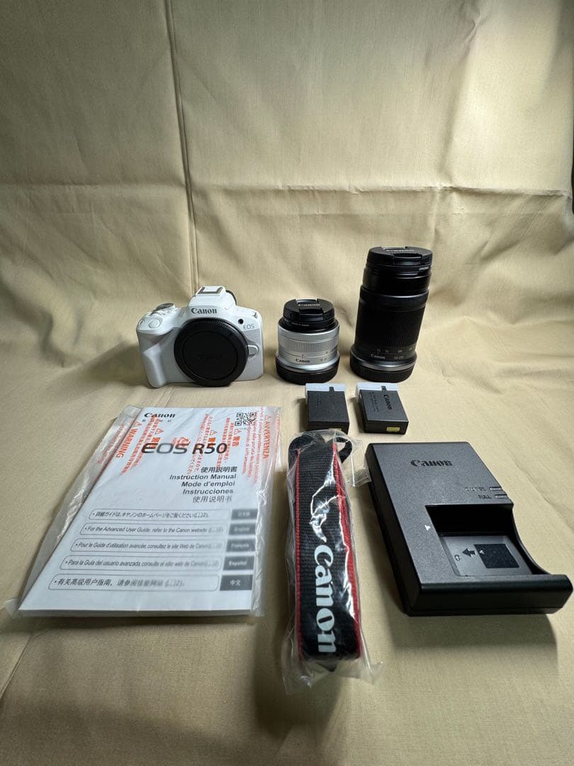 Canon EOS R50【極美品】付属品完備/予備バッテリー・プロテクター付