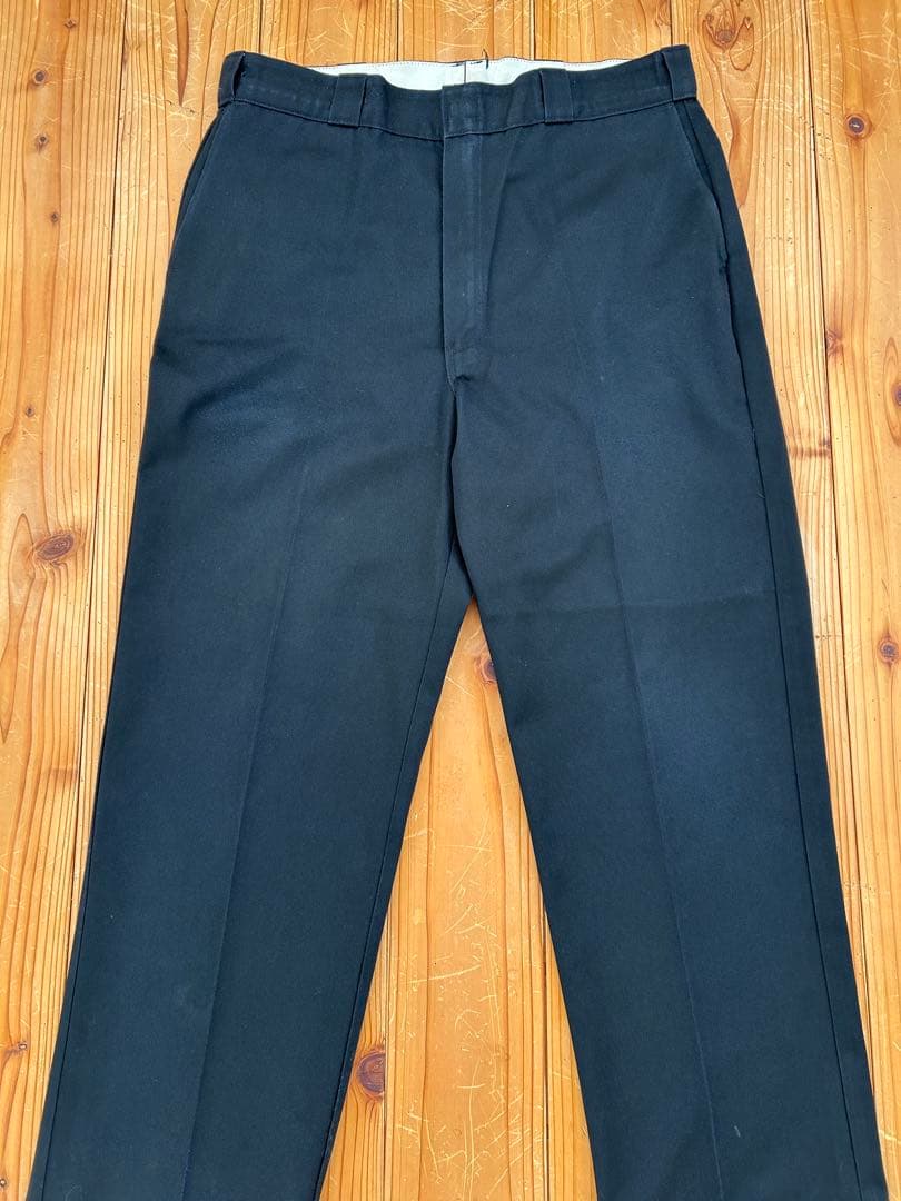 80s USA製 Dickies874 ブラックタロン W38