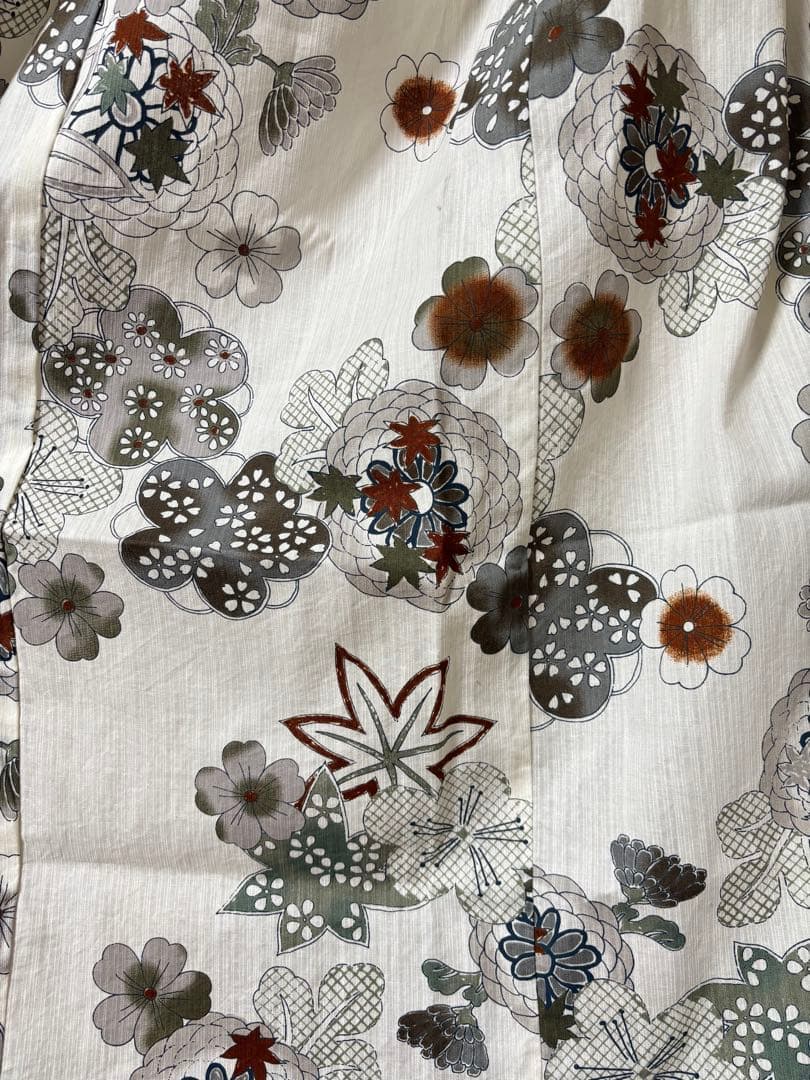 utatane 浴衣3点セット オフホワイト＆先染めベージュ風