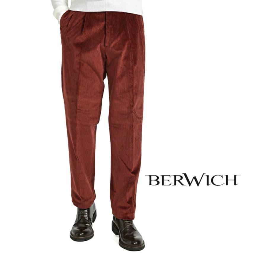 BERWICH ベルウィッチ コーデュロイ ツータックスラックス ストレッチ