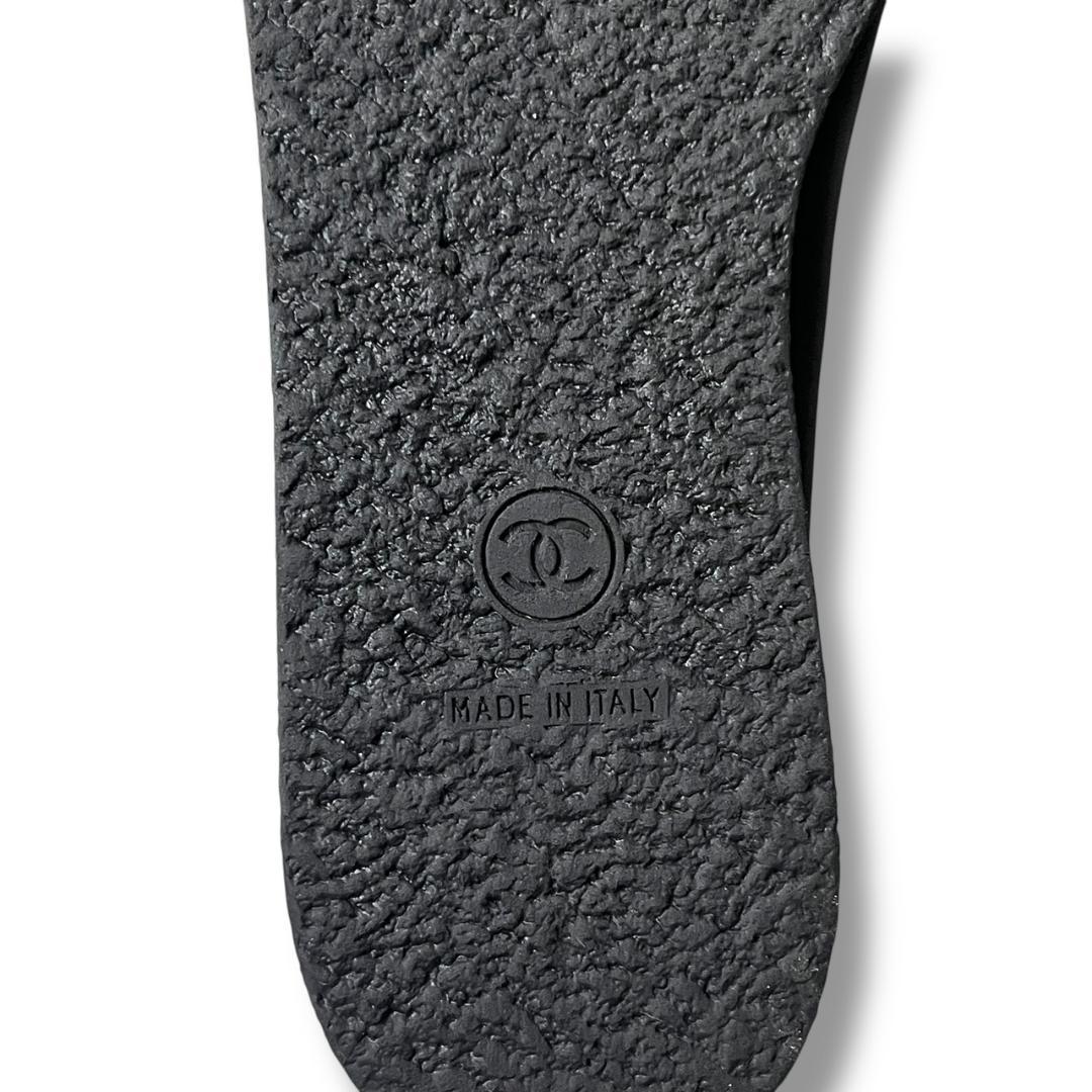 未使用 CHANEL G31293 PUMPS MET LAM GG パンプス